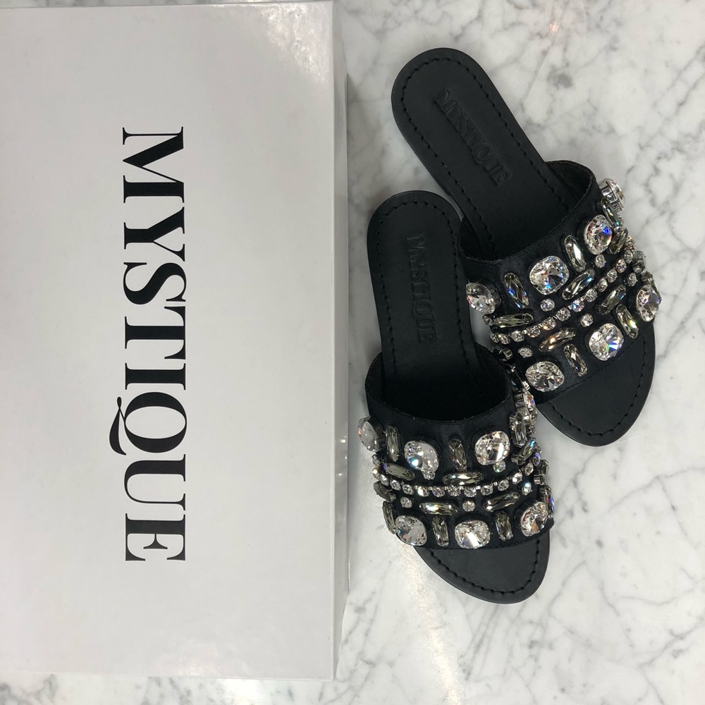 Brand New Sparkly Sandals with Czech Crystals